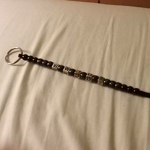 WWJD Cube Keychain What Would Jesus Do String Beaded poly black  beads Keyring